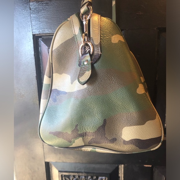 🖤💚 LIMITED EDITION RARE COACH SURREY CAMO CAMOFLAUGE SATCHEL HANDBAG - Picture 4 of 7